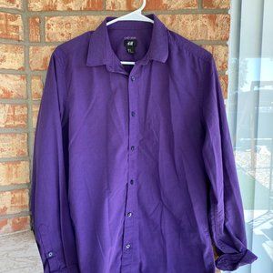 Mens Purple H&M Long Sleeve (Medium)